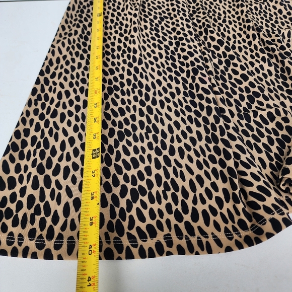 Talbots Women's Short Sleeve Dress Black Beige Pebble Stretch Midi Sz XS - Picture 14 of 15